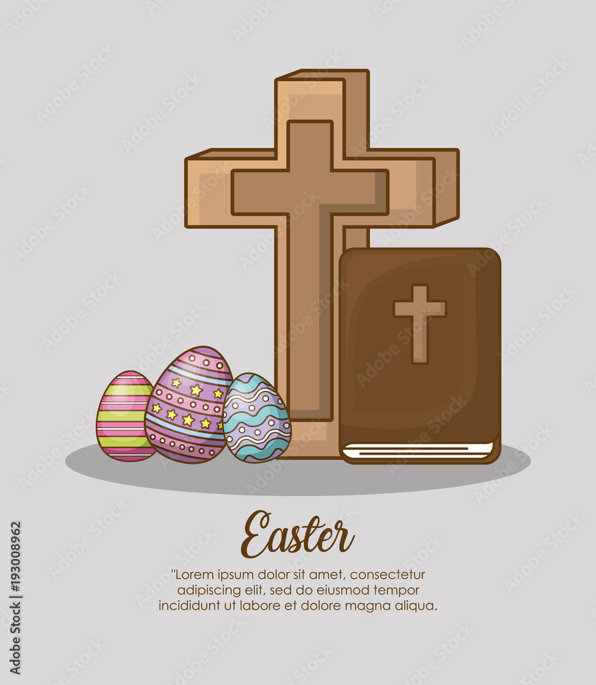 Wall mural happy easter day design