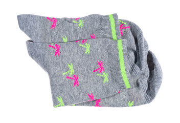 female socks isolated on white background