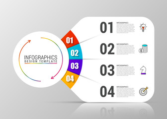 Circle infographics. Template for diagram. Vector illustration