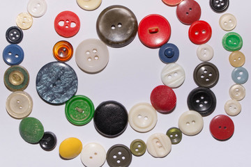 Multicolored buttons