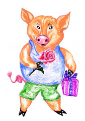 Cartoon Pig Art