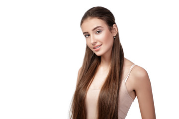Naklejka premium portrait of beautiful happy woman