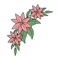 beautiful floral decoration frame vector illustration design
