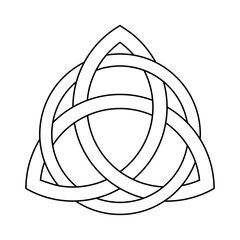 Triquetra ornament with editable fill and stroke colors