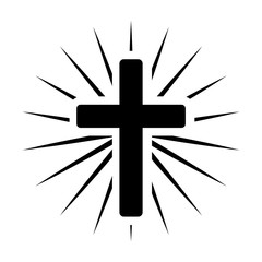 Cross with light coming out of it
