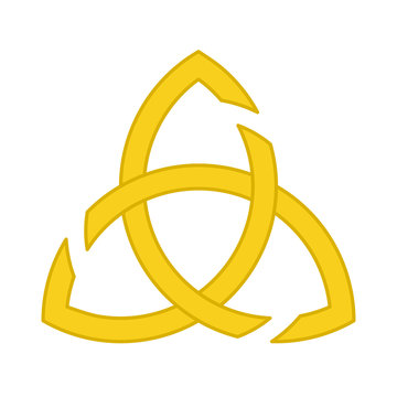 Golden Triquetra ornament without ring