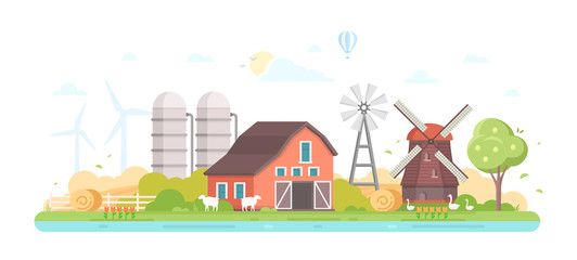 Agriculture - modern flat design style vector illustration