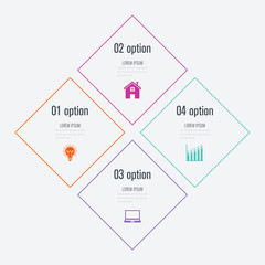 Vector illustration infographics 4 options