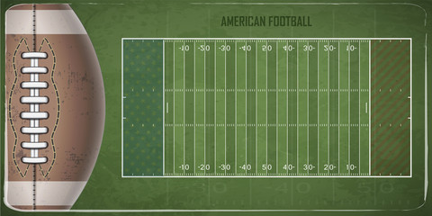 Field for game in the American football