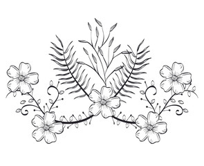 rustic wreath crown icon vector illustration design