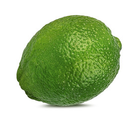 Fresh lime isolated on white background with clipping path