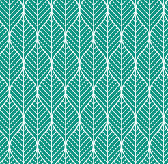 Vector illustration of leaves seamless pattern. Floral organic background. 