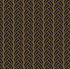 Vector abstracte naadloze patroon. Art Deco-stijl achtergrond. Geometrische textuur.