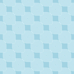 Light blue geometric ornament. Seamless pattern