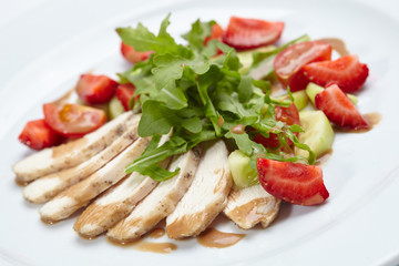chicken fillet with salad