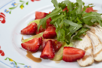 chicken fillet with salad