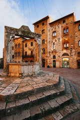 Naklejka premium Ancient village San Gimignano.