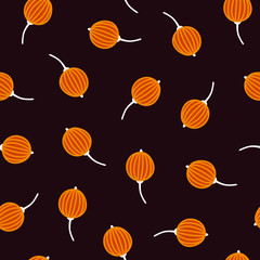 vector seamless background pattern with tiny berries