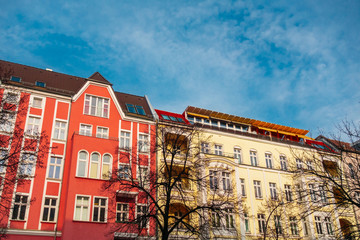 Fototapeta premium red and yellow houses at berlin