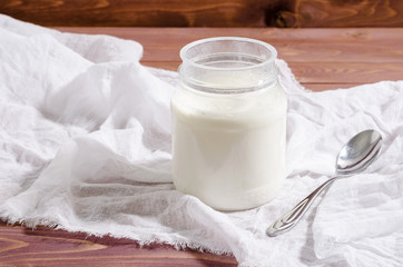 yogurt on a white background