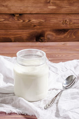 yogurt on a white background