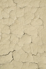 Wall plastered with mud closeup