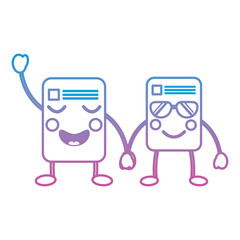 paper document kawaii character note vector ilustration color line design