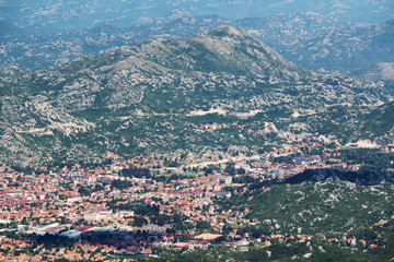 A view from Lovcen mountain, Kotor, Montenegro 