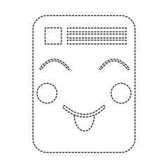 paper document kawaii character note vector ilustration sticker design