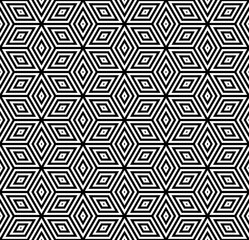 Seamless geometric pattern. 3D illusion.