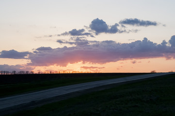 road to a sunset