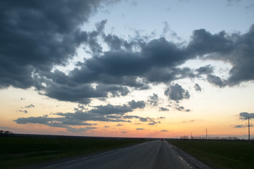 road to a sunset