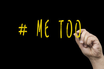 hand drawing Me Too hashtag