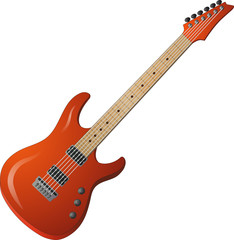Red electric guitar