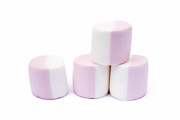 Marshmallow sweet isolated on white background