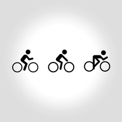 Cycling Icon Vector. Illustration pictogram