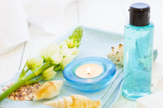 Spa concept with a candle