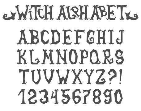 Witch Spooky and Magical Alphabet