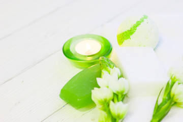 Spa concept with a candle