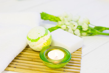Spa concept with a candle
