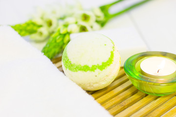 Spa concept with a candle