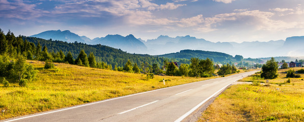  Location famous place National park Durmitor, Balkans. Village Zabljak, Montenegro, Europe. Beauty...