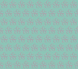 Flowers on a blue background. Seamless floral pattern. Spring background. Cherry blossoms. Blooming cherry.