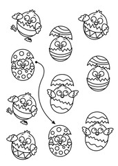 Funny ester eggs vector