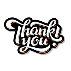 Thank You lettering. Hand drawn vector calligraphy