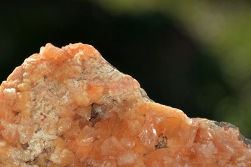 Orangener Mineralien Quarz Stein im Detail