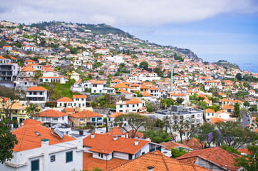 Fototapeta na wymiar Cityscape of Funchal - Madeira island, Portugal