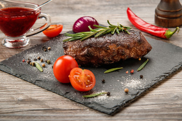 Tasty grilled beef steak