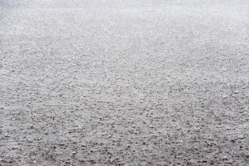 A heavy rain on the embankment of Novorossiysk. Heavy rain