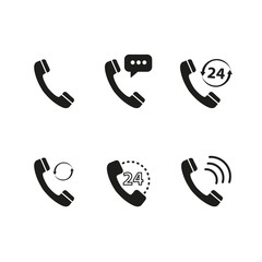 Set of handset of icons